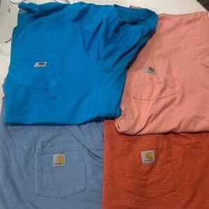 Carhartt T-Shirt Collection in Blue, Coral, and Orange